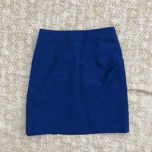 J crew retro mod blue skooter skirt  00 XXS